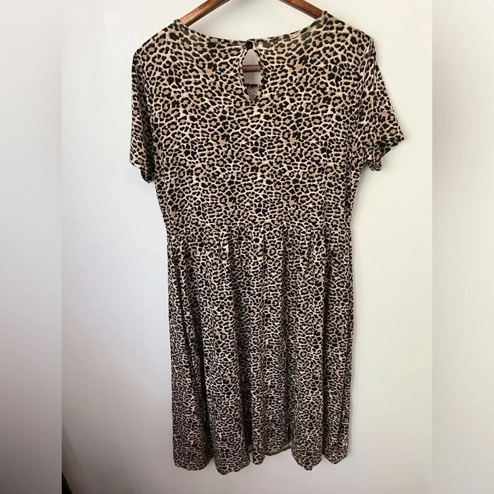 Wednesday’s Girl Maternity Dress cheetah Leopard Print NWT Size 14 NEW